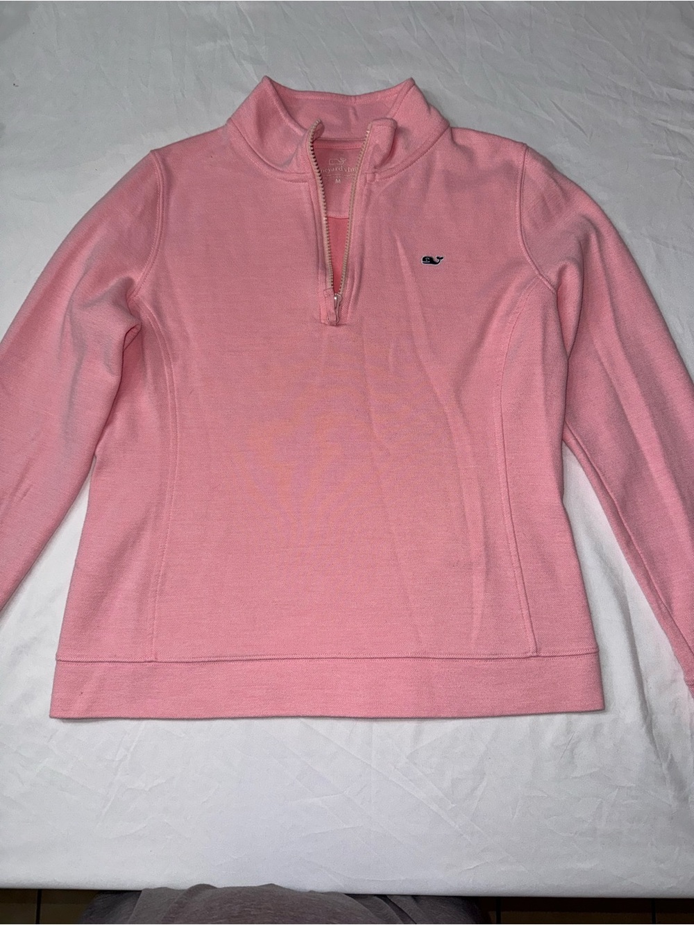 Vineyard Vines Pink Half-Zip Crewneck Sweater